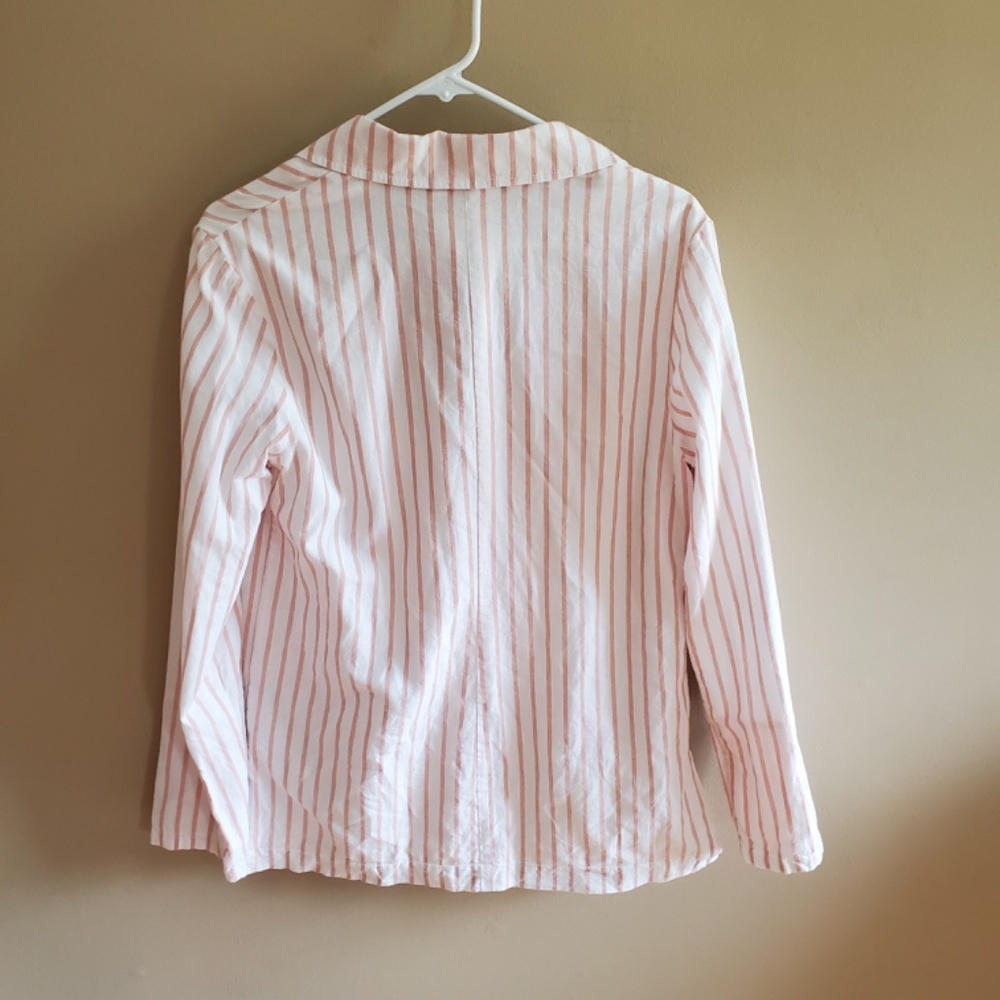 Oversize Roxy Blazer Pink & white Sz S - Picture 4 of 4